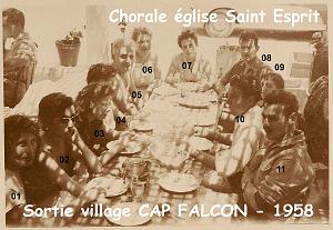 CHORALE ST ESPRIT D ORAN 1958 AU CAP FALCON